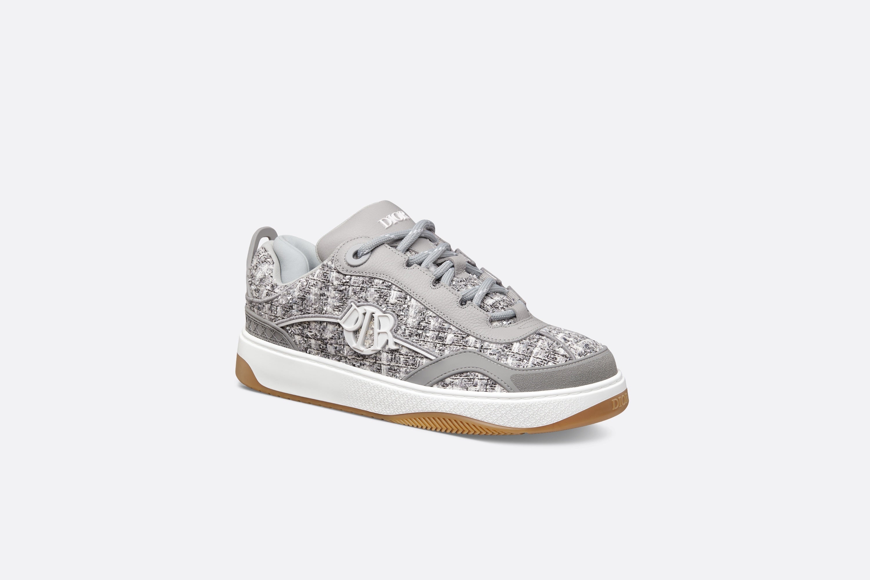 DIOR B9S SKATER SNEAKER IN SILVER TONE TWEED
