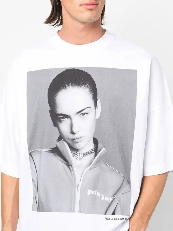 PALM ANGELS X SIMS PHOTOGRAPH-PRINT T-SHIRT IN WHITE