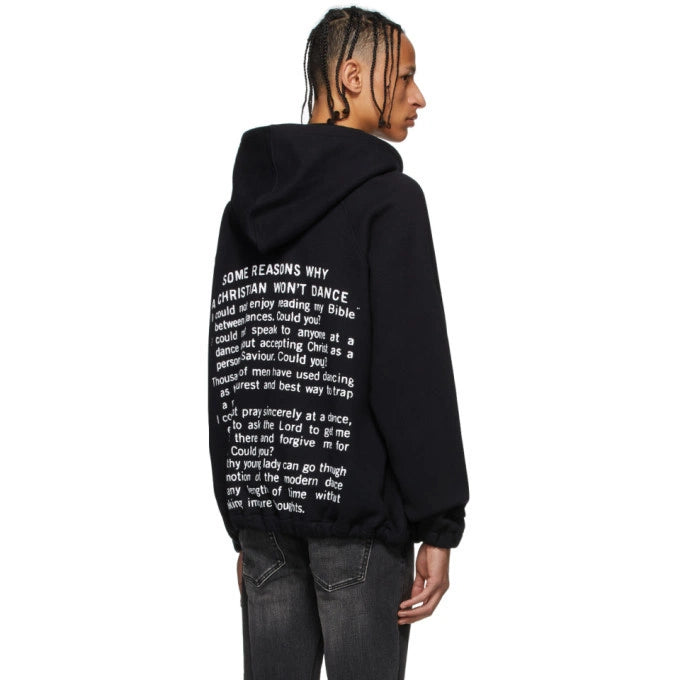 ENFANTS RICHES DEPRIMES CRUCIFIX PRINT HOODIE IN BLACK