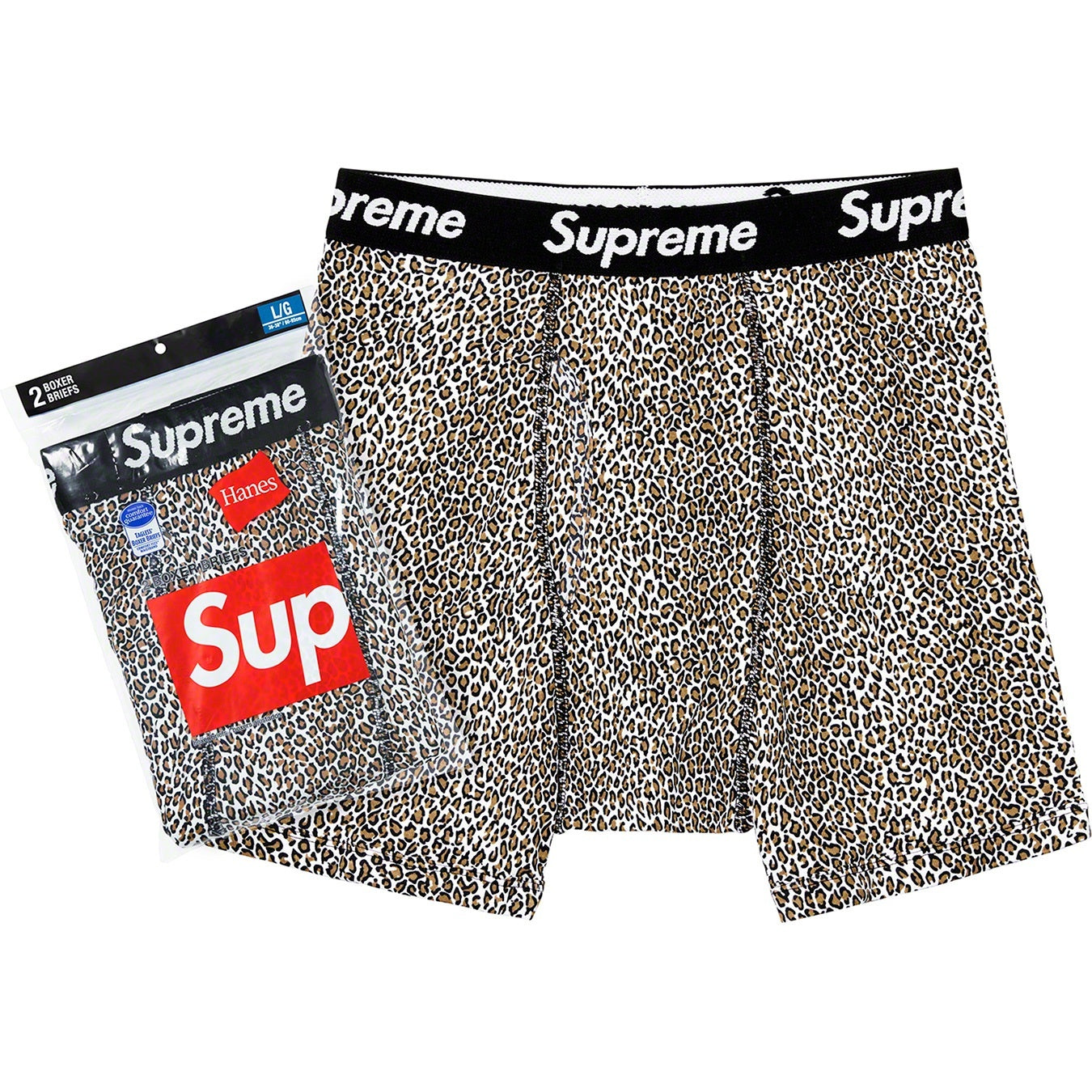 SUPREME®/HANES® LEOPARD BOXER BRIEFS (2 PACK)