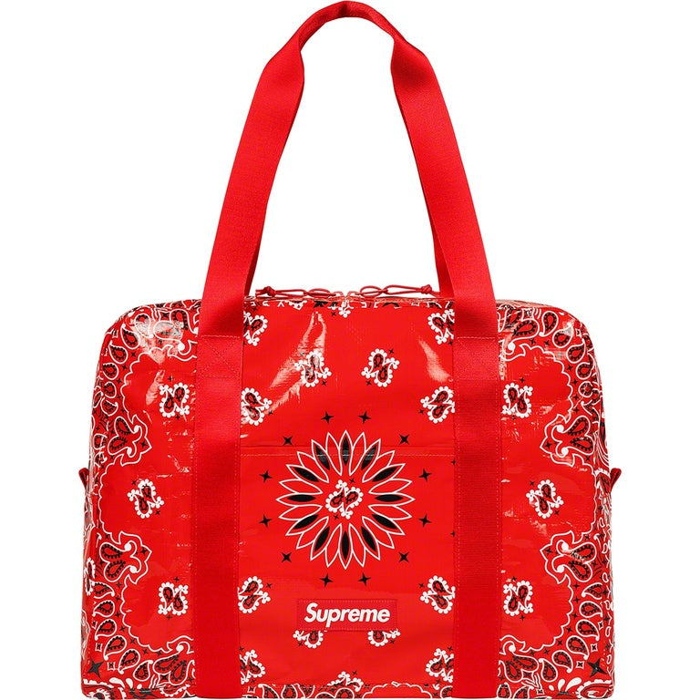 SUPREME BANDANA TARP LARGE DUFFLE BAG