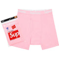 SUPREME®/HANES® PINK BOXER BRIEFS (2 PACK)