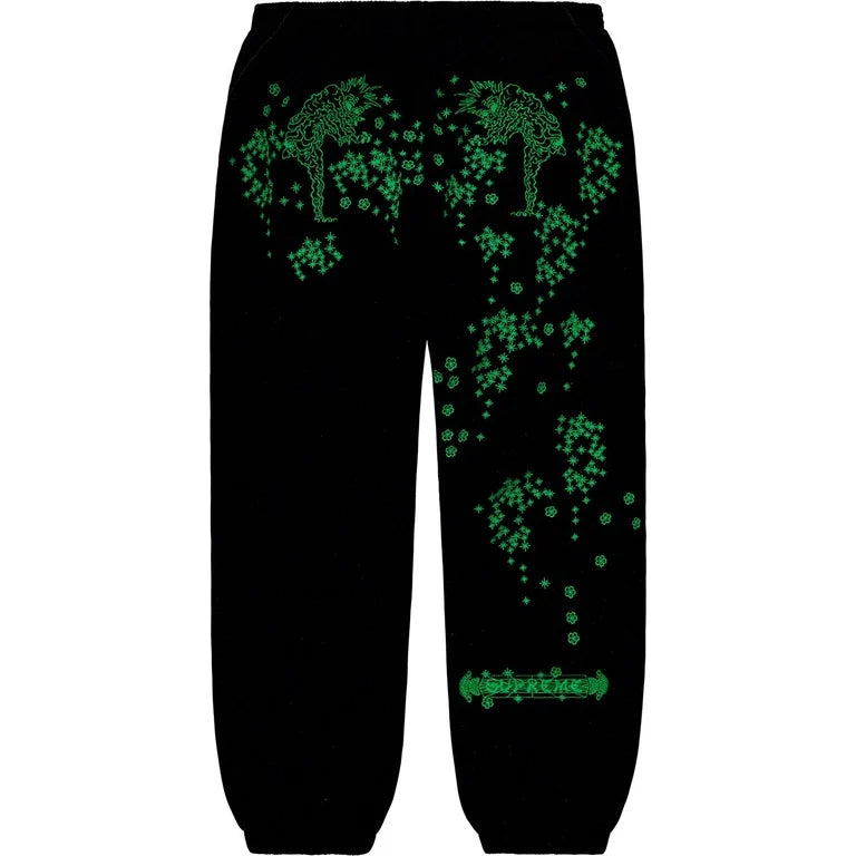 SUPREME AOI GLOW-IN-THE-DARK TRACK PANT IN BLACK