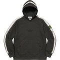 SUPREME®/STONE ISLAND® STRIPE HOODED SWEATSHIRT IN BLACK
