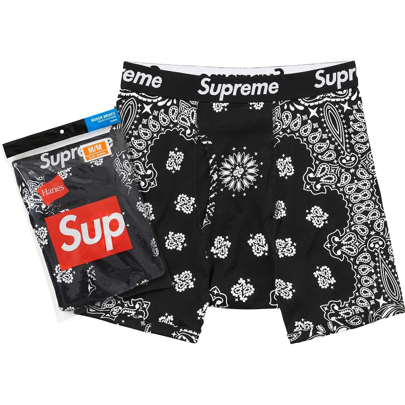 SUPREME®/HANES® BANDANA BOXER BRIEFS (2 PACK)