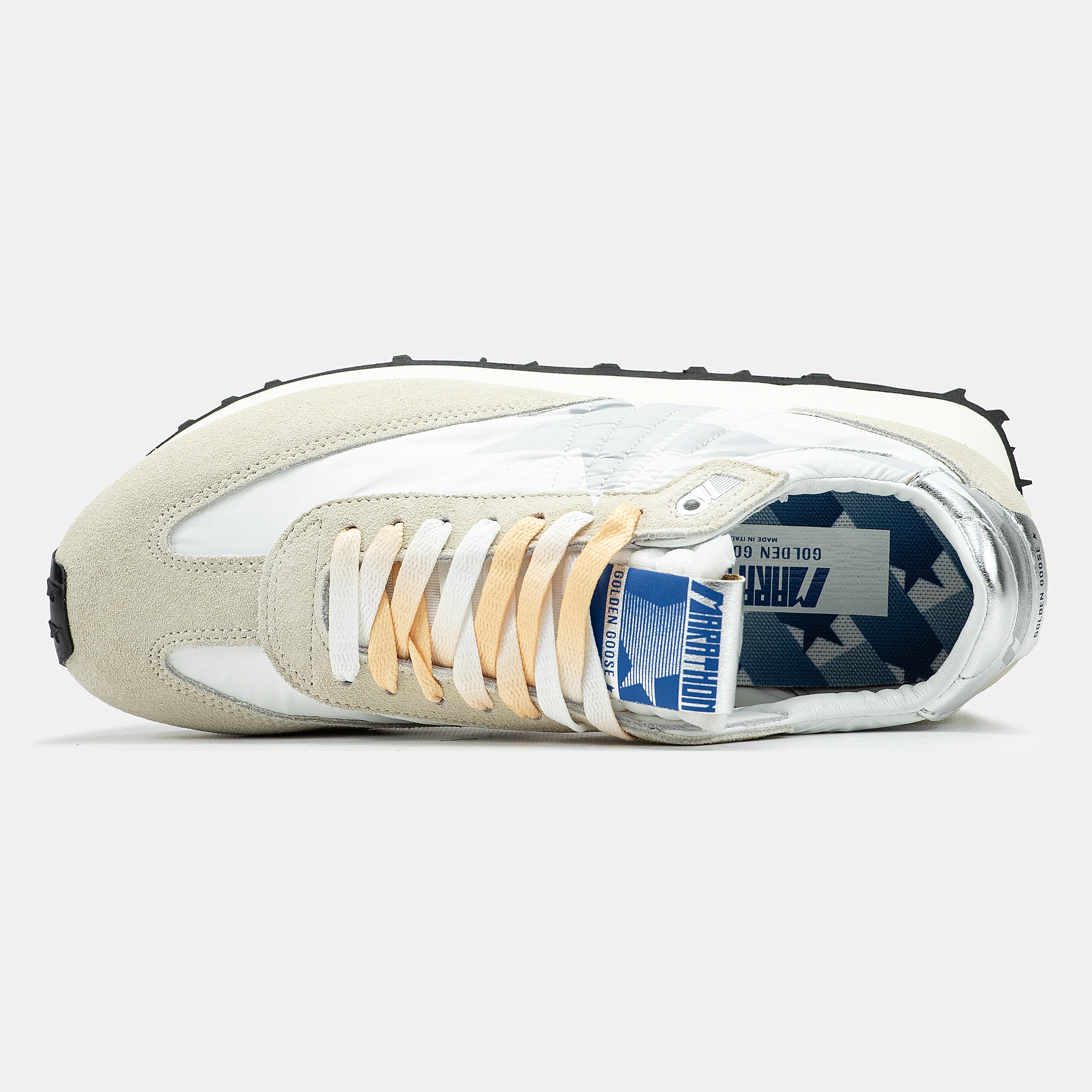 GOLDEN GOOSE MARATHON IN BEIGE/WHITE