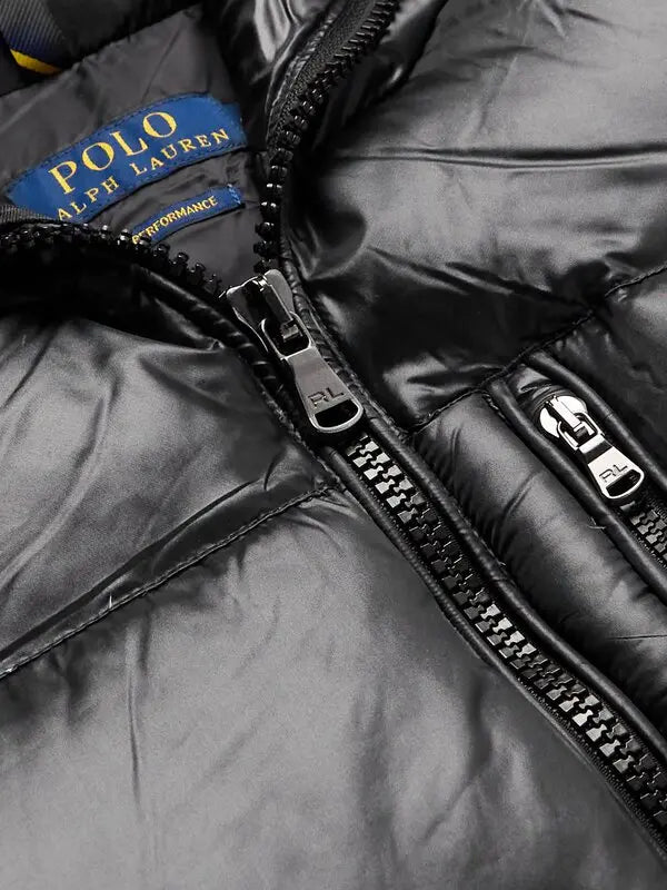 RALPH LAUREN POLO LOGO-EMBROIDERED NYLON DOWN GILET