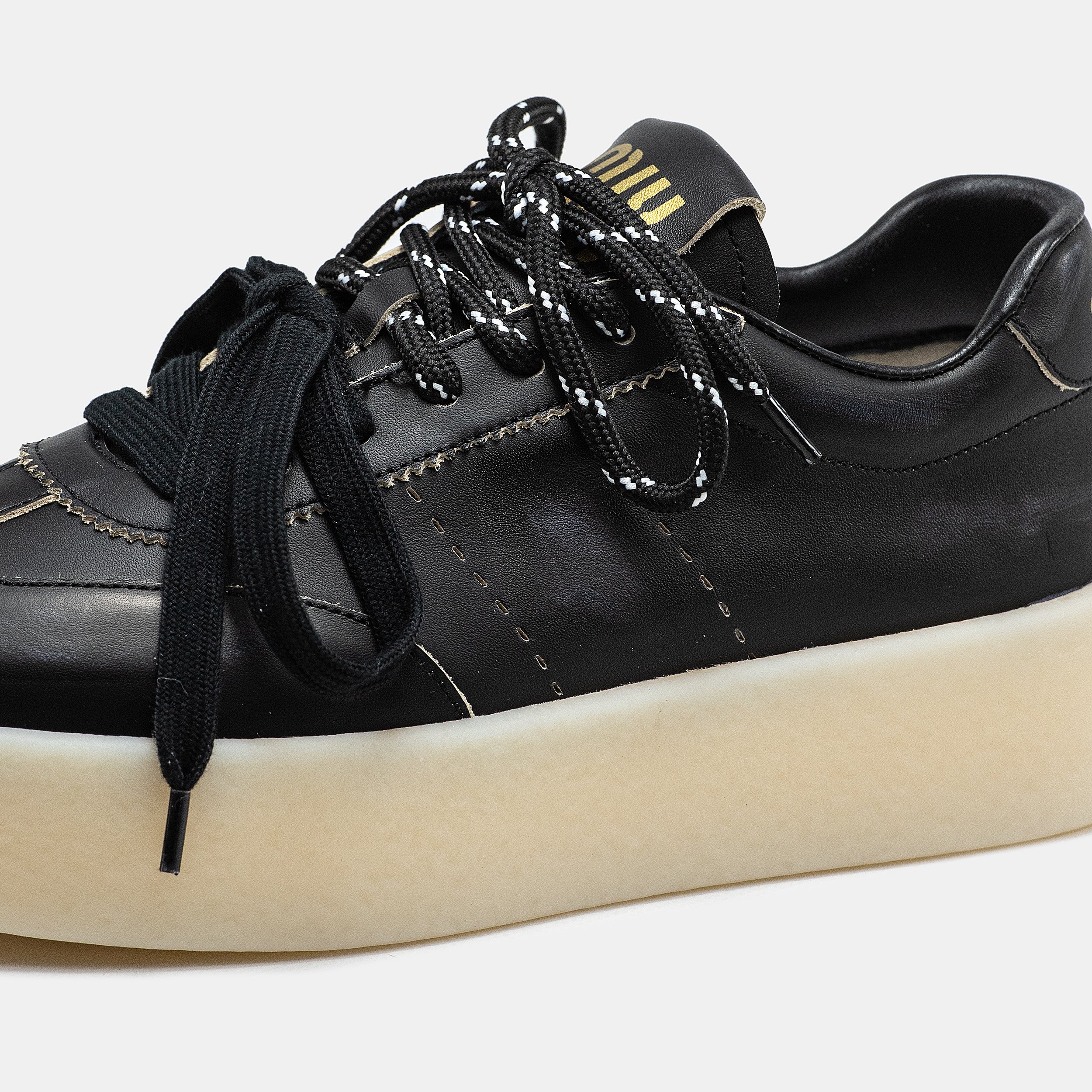 MIU MIU PLATFORM SNEAKER IN BLACK