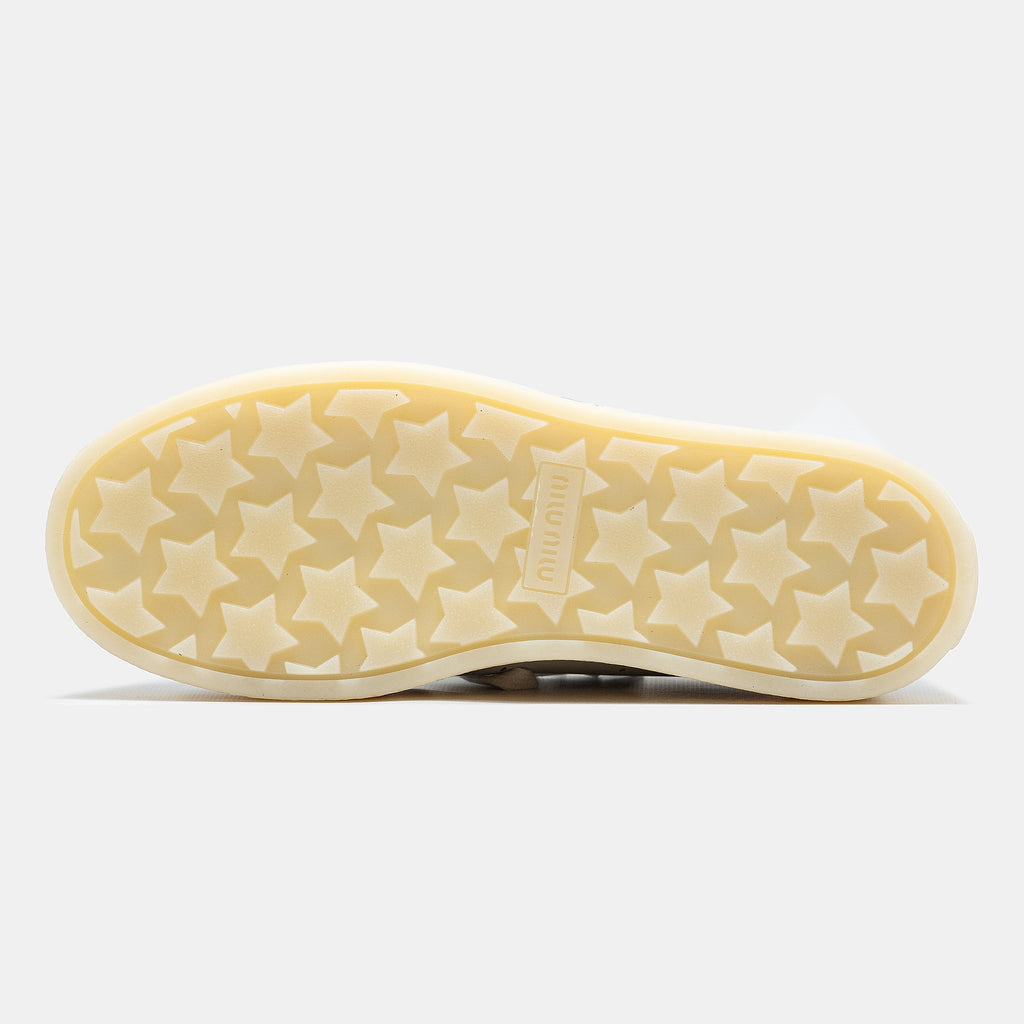 MIU MIU PLATFORM SNEAKER IN WHITE