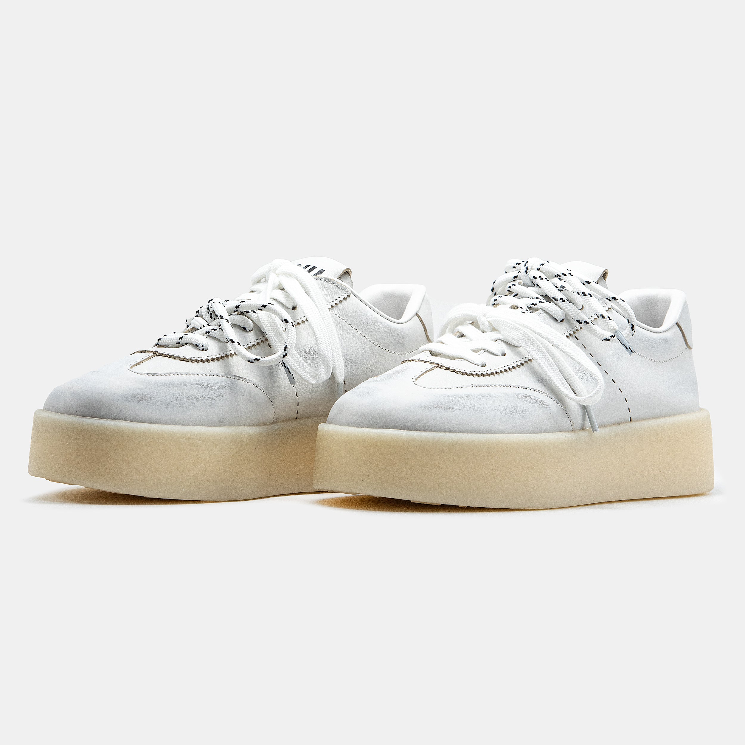 MIU MIU PLATFORM SNEAKER IN WHITE