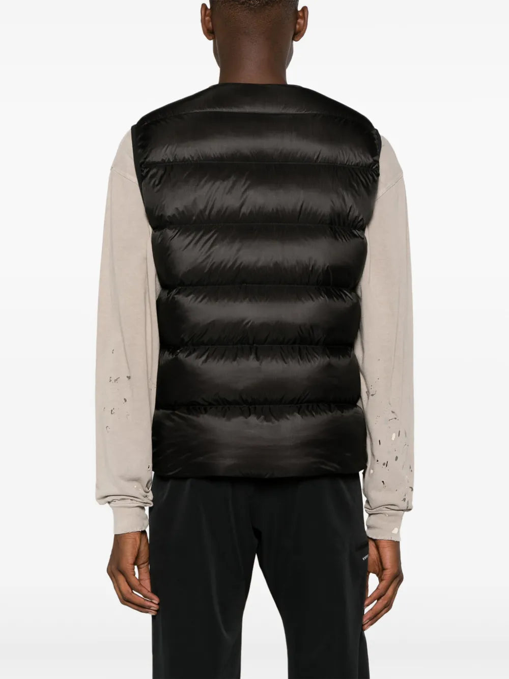 C.P. COMPANY D.D. SHELL DOWN GILET IN BLACK