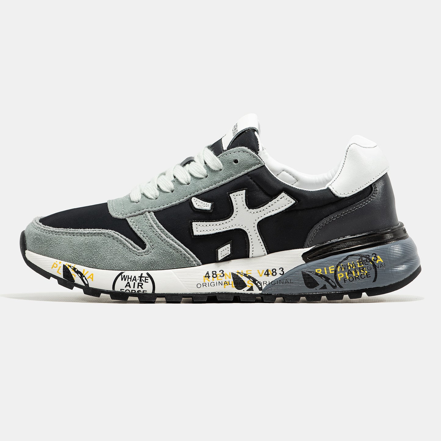 PREMIATA MICK SNEAKER IN BLACK/GREY