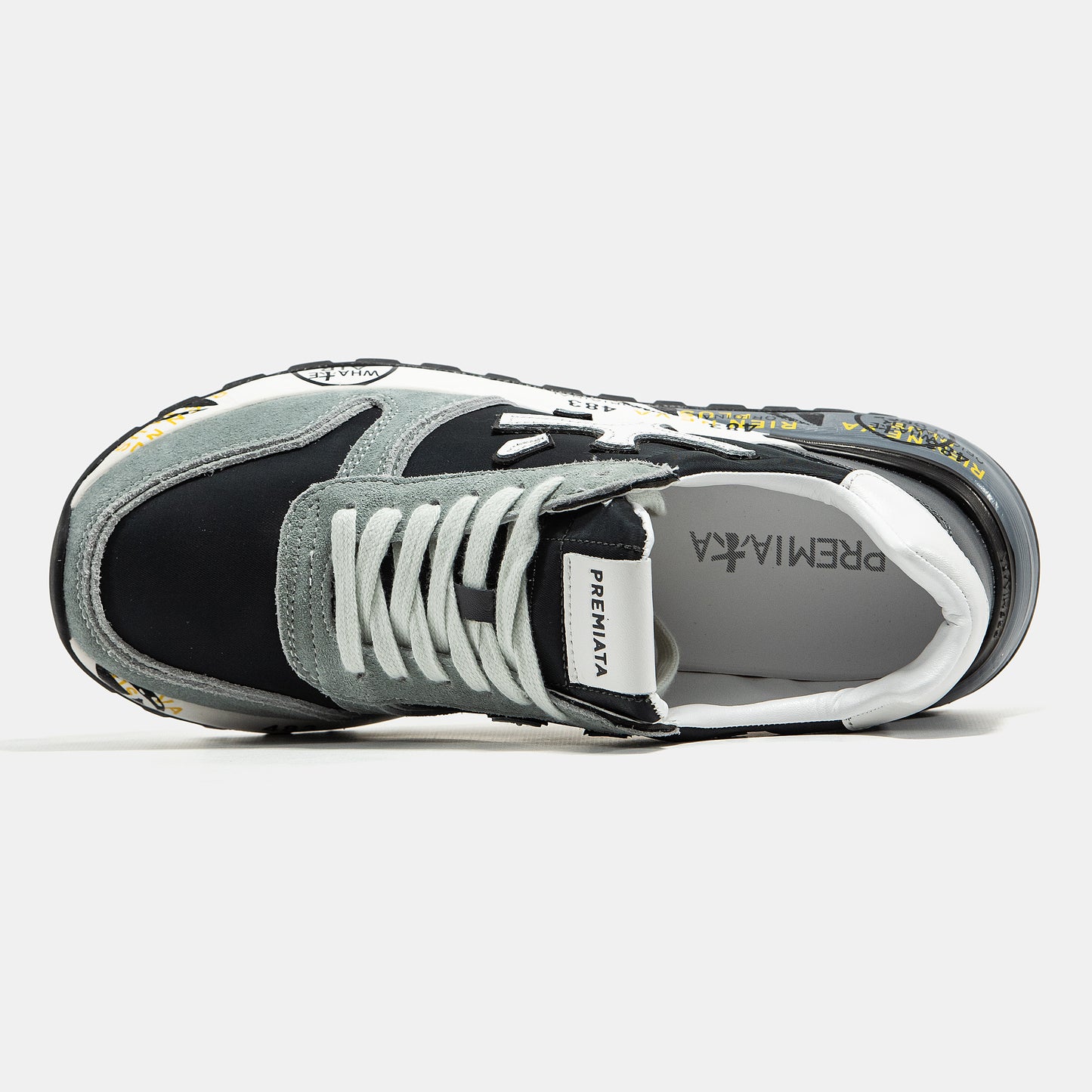 PREMIATA MICK SNEAKER IN BLACK/GREY