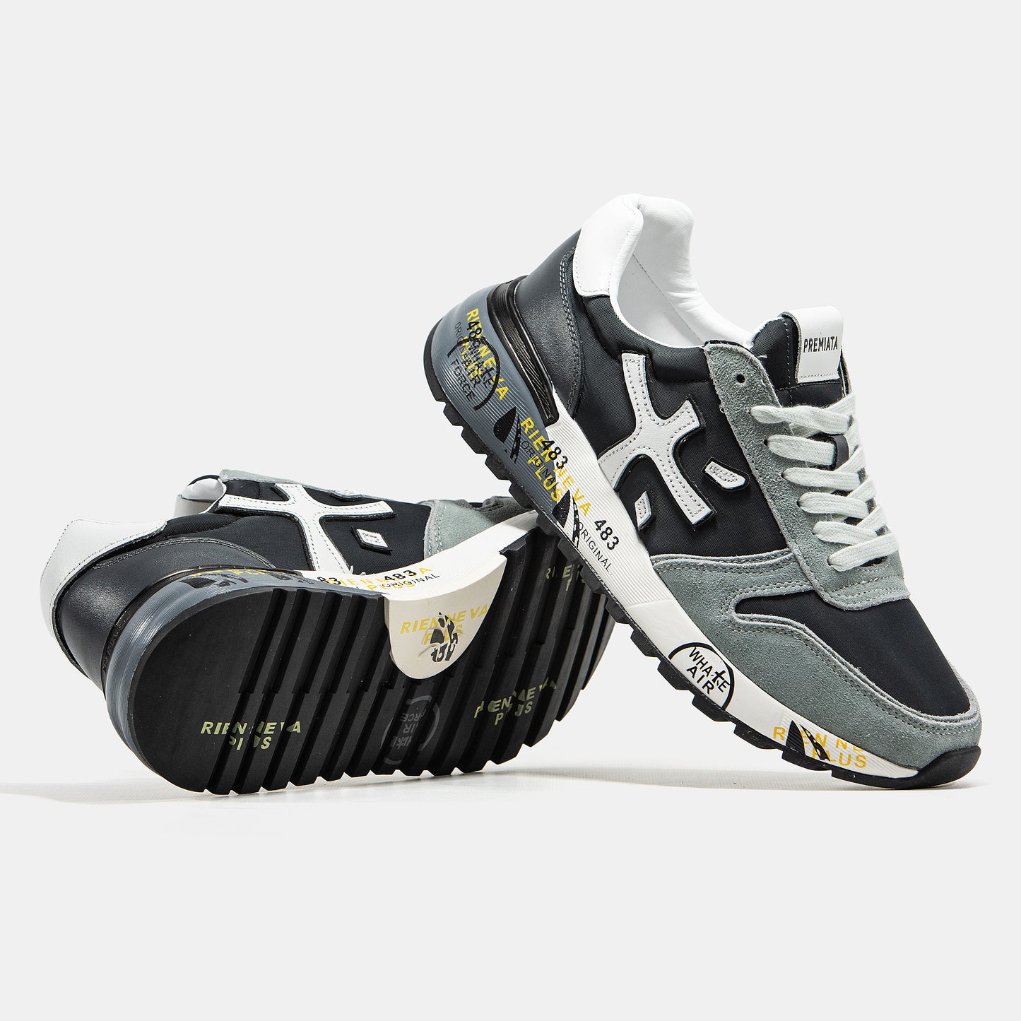 PREMIATA MICK SNEAKER IN BLACK/GREY