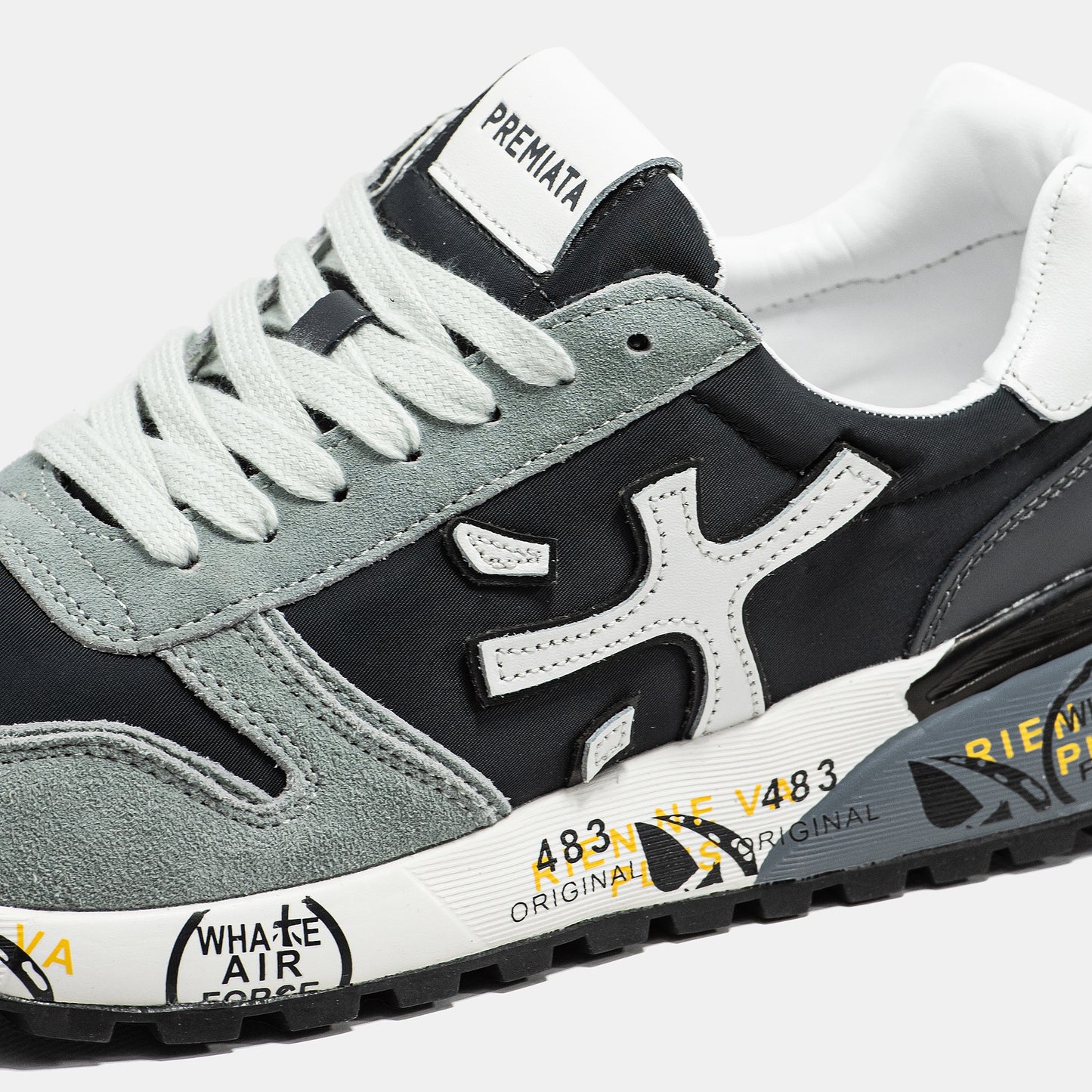 PREMIATA MICK SNEAKER IN BLACK/GREY