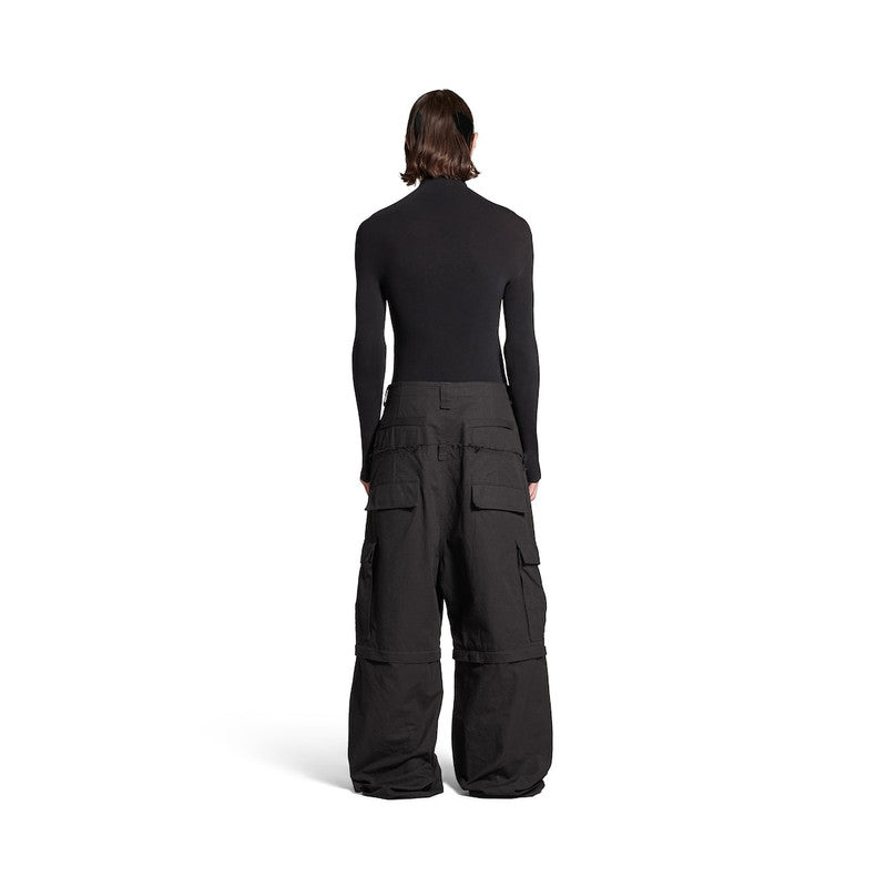 BALENCIAGA CUT-UP CARGO PANTS IN BLACK
