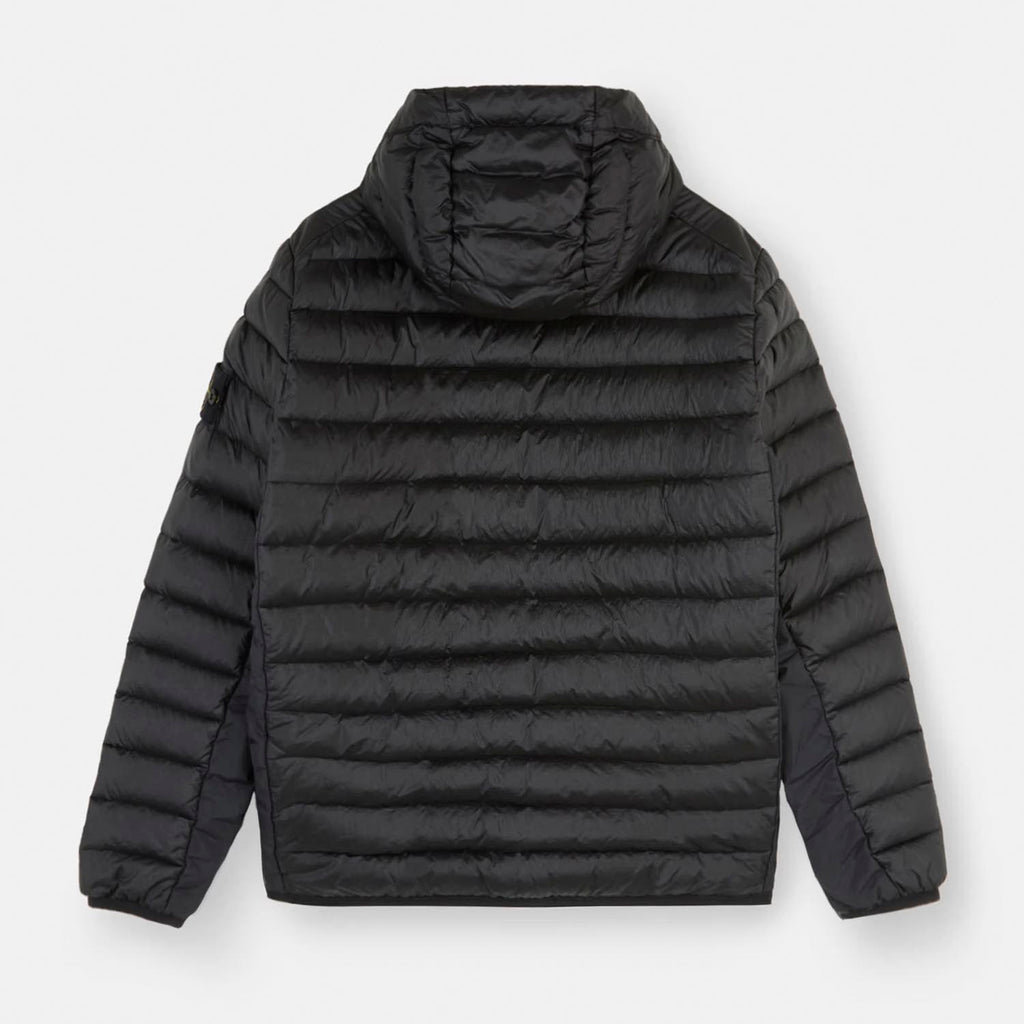 STONE ISLAND MICRO DOWN JACKET IN BLACK