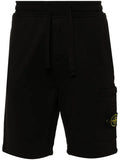 STONE ISLAND COTTON TRACK SHORTS “BLACK”