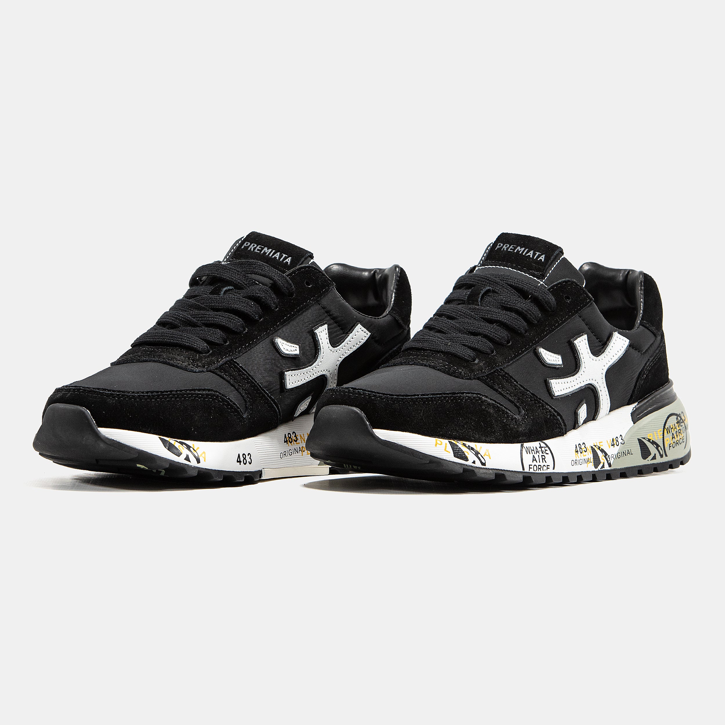 PREMIATA MICK SNEAKER IN BLACK/WHITE