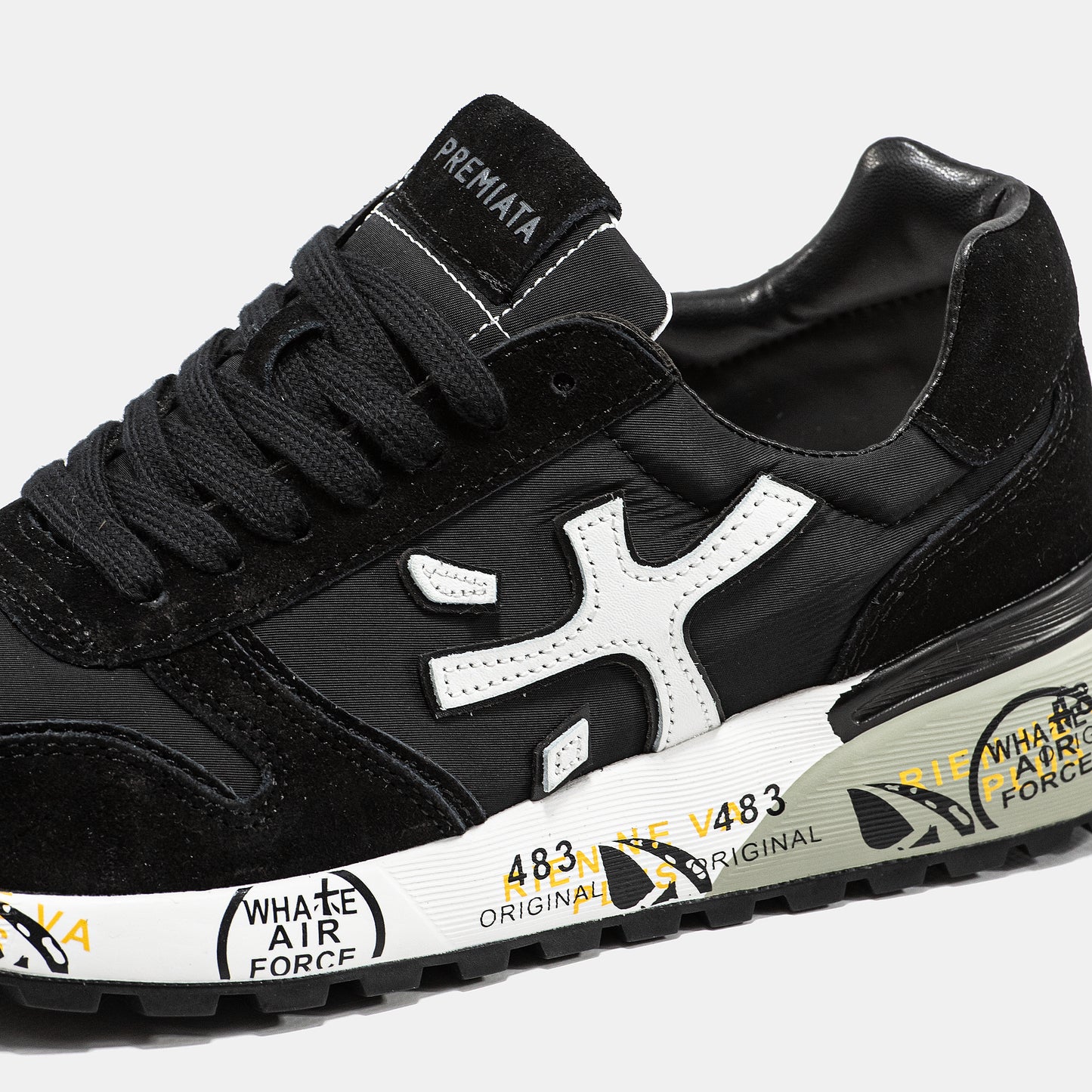 PREMIATA MICK SNEAKER IN BLACK/WHITE