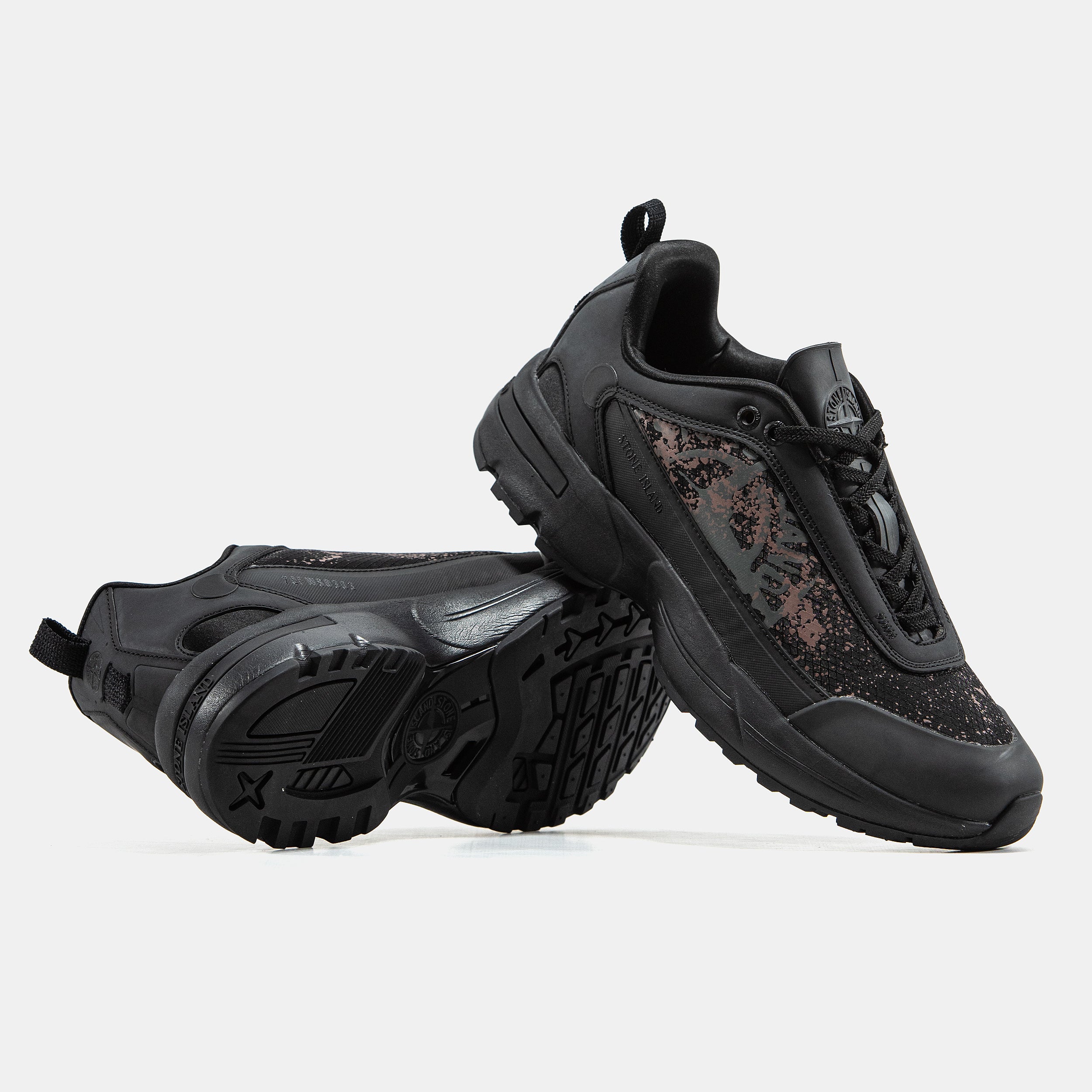 STONE ISLAND GRIME SNEAKERS IN "ALL BLACK"
