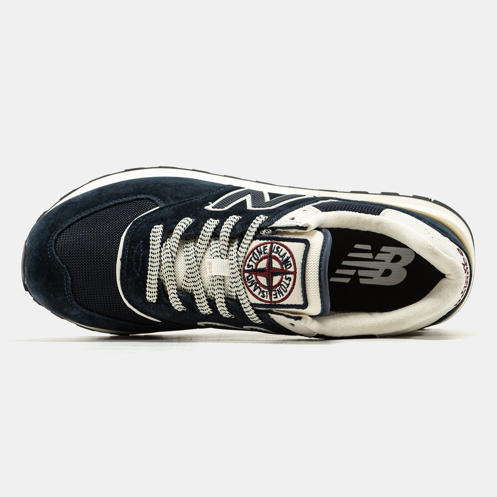 STONE ISLAND X NEW BALANCE 574 IN NAVY/WHITE
