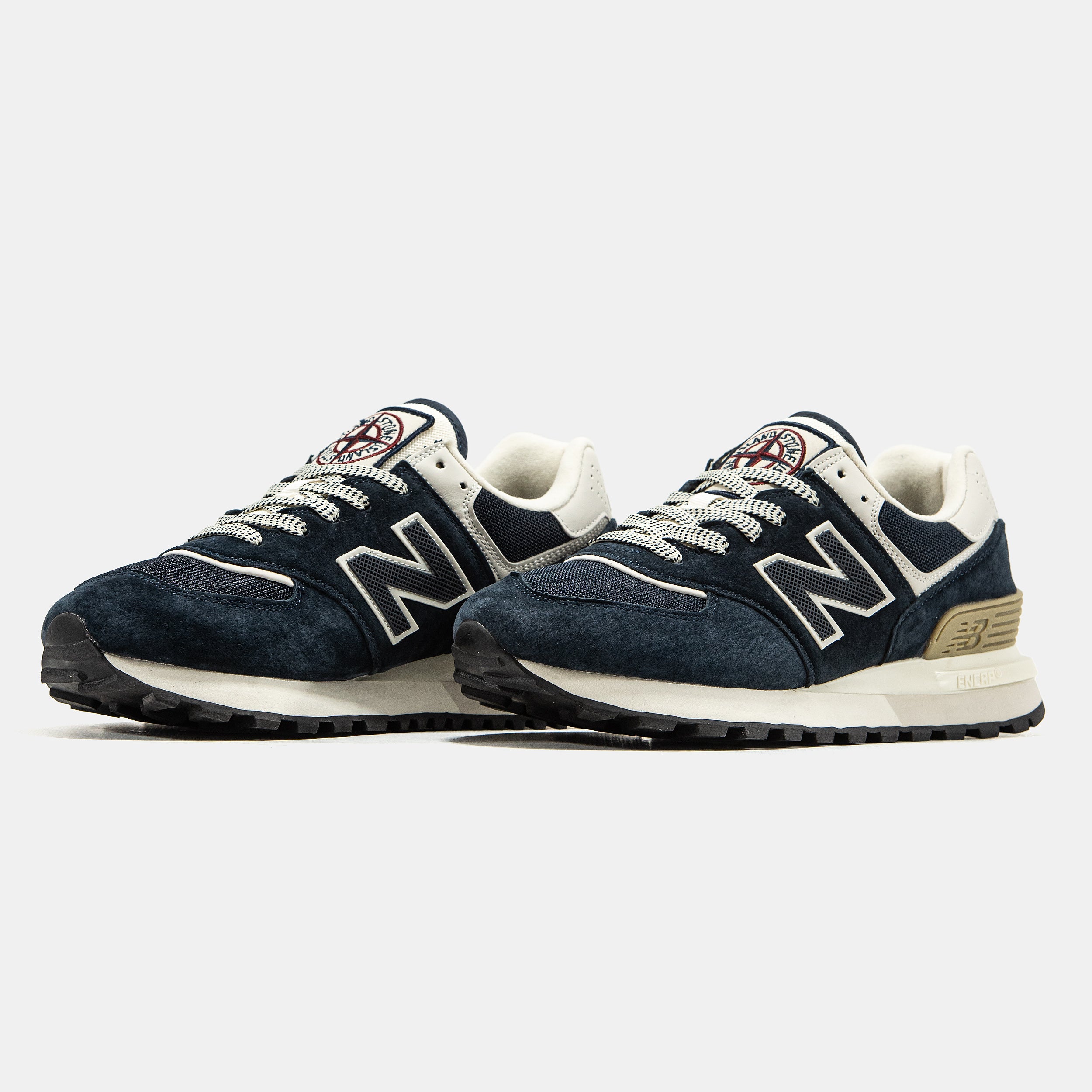 STONE ISLAND X NEW BALANCE 574 IN NAVY/WHITE