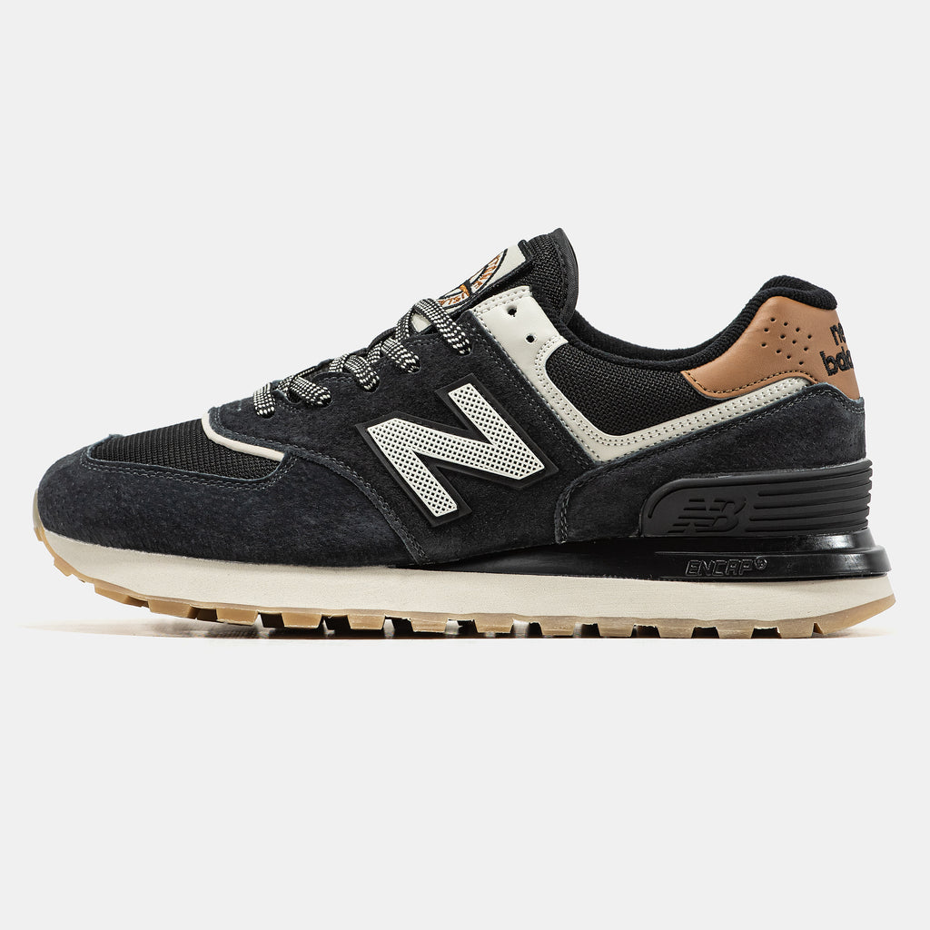STONE ISLAND X NEW BALANCE 574 IN BLACK/GUM