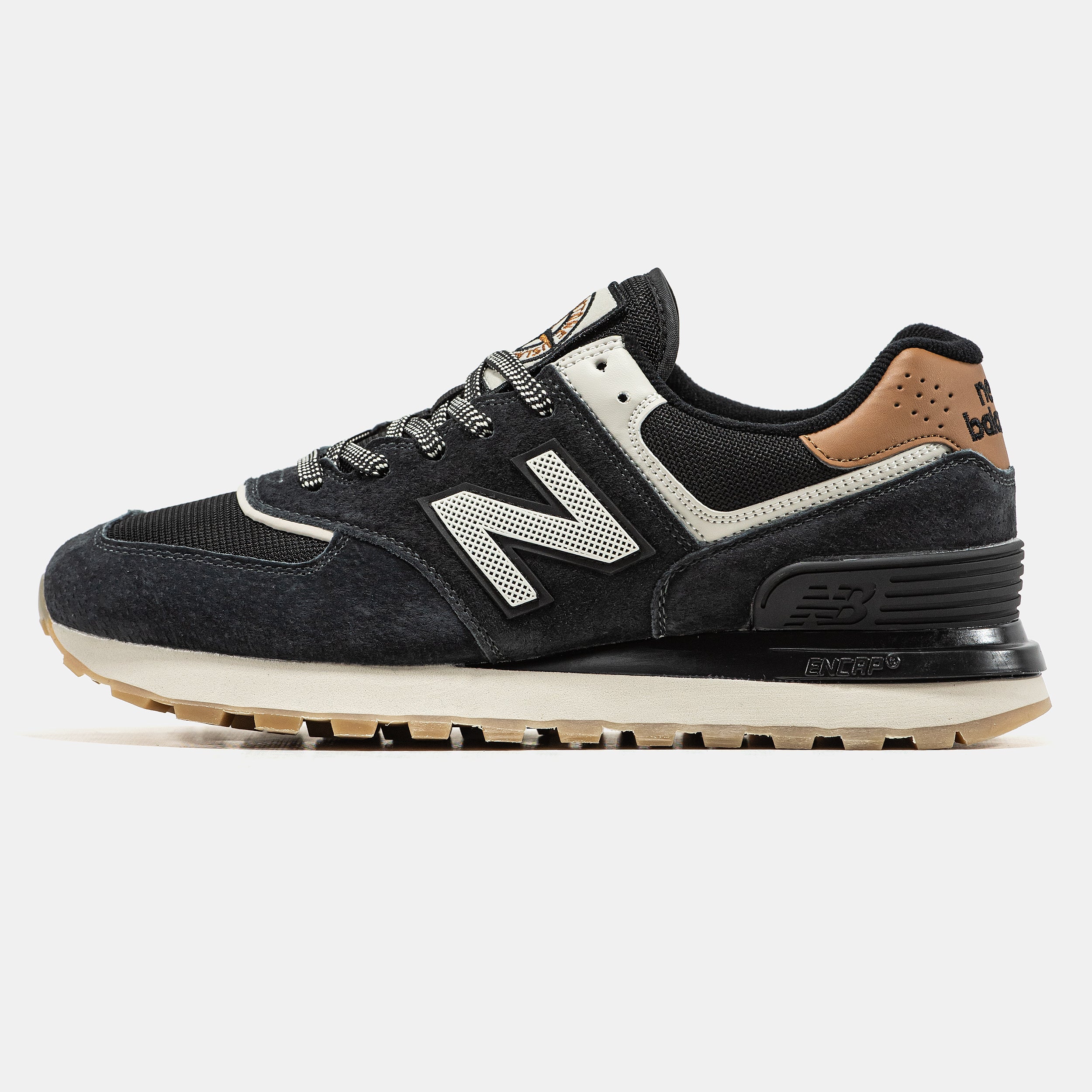 STONE ISLAND X NEW BALANCE 574 IN BLACK/GUM