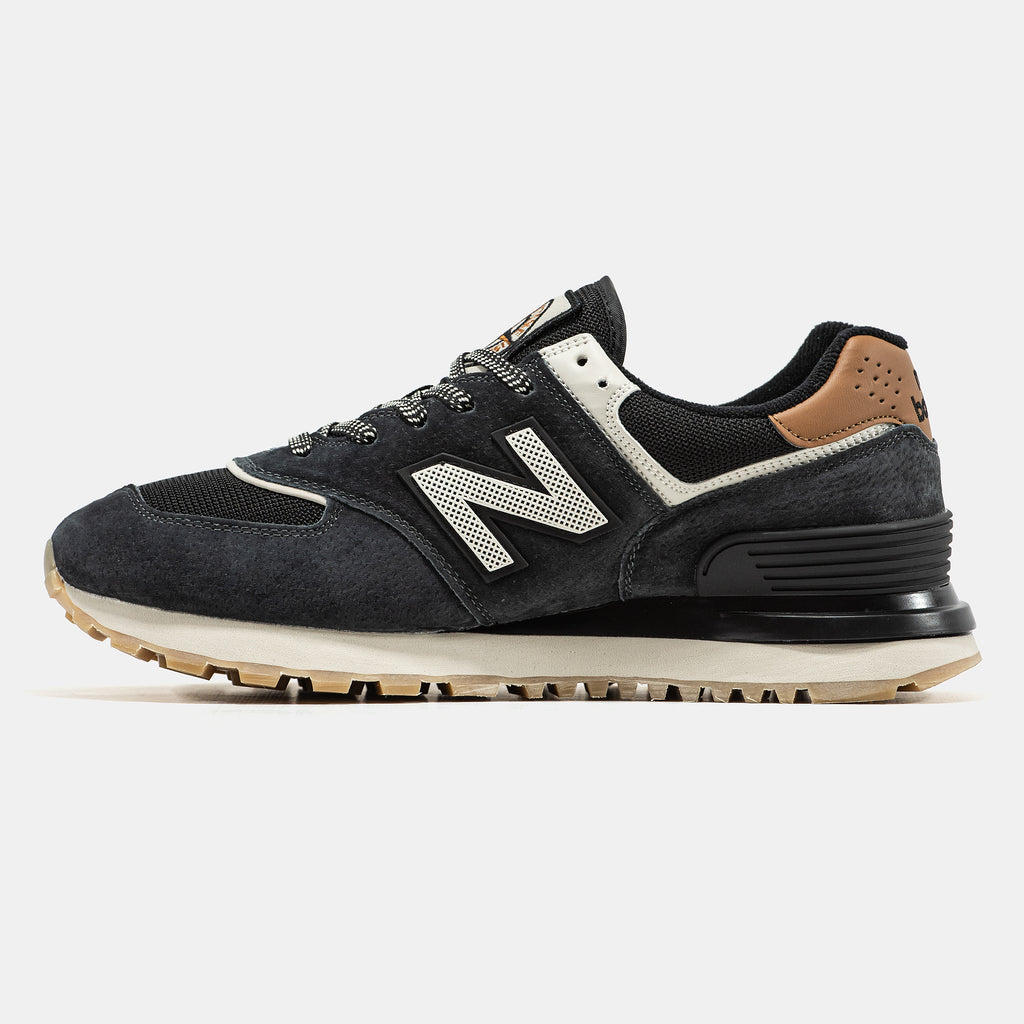 STONE ISLAND X NEW BALANCE 574 IN BLACK/GUM