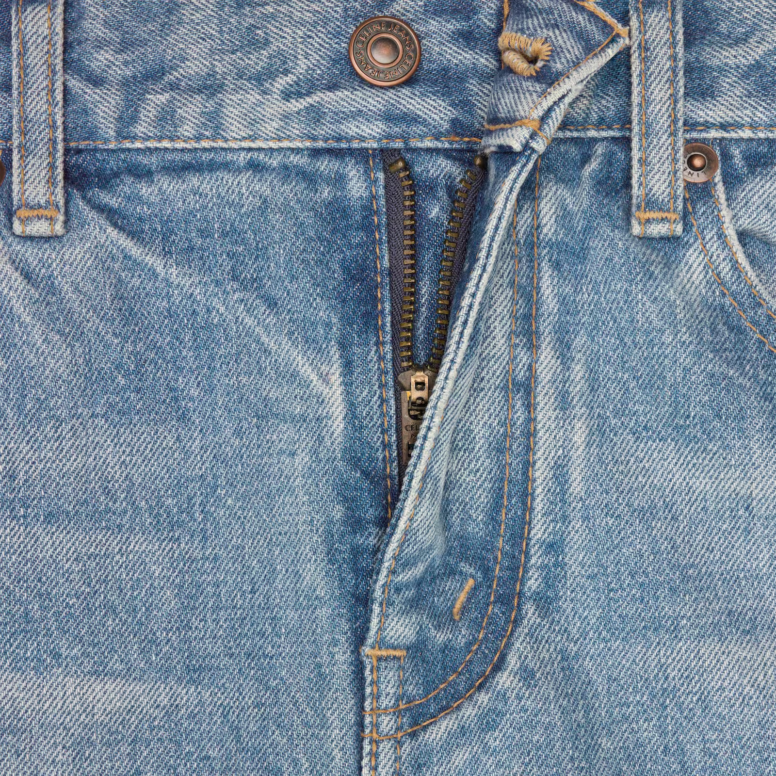 CELINE MARCO JEANS IN STEEL BLUE WASH DENIM