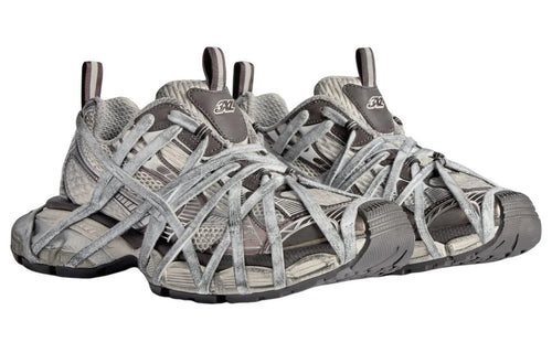 BALENCIAGA 3XL EXTREME LACE SNEAKERS 'BROWN GREY BEIGE MESH AND POLYURETHANE'