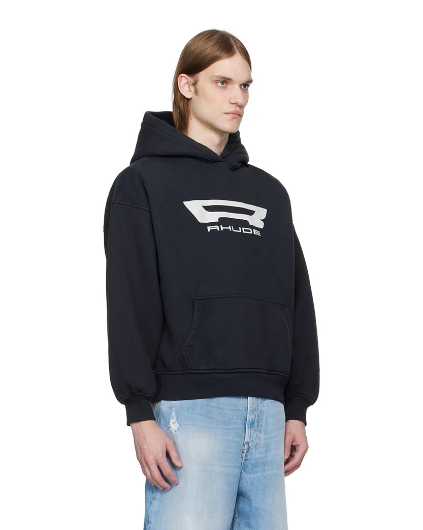 RHUDE CAMPIONE HOODIE VINTAGE BLACK