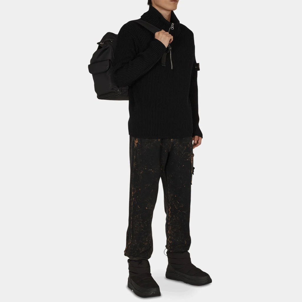 STONE ISLAND OFF-DYE OVD SWEATPANTS IN BLACK