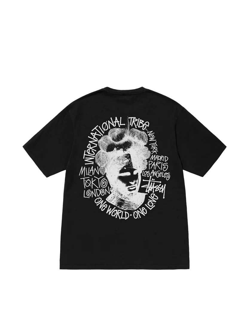 STUSSY CAMELOT PIGMENT DYED T-SHIRT BLACK