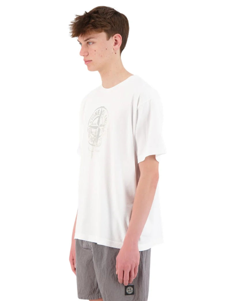 STONE ISLAND 'REFLECTIVE ONE' PRINT T-SHIRT WHITE