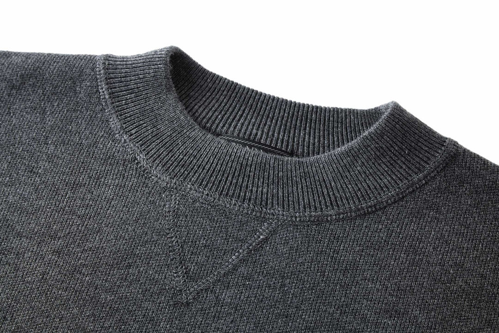 PRADA CASHMERE CREWNECK SWEATER WITH GRAPHIC PRINT