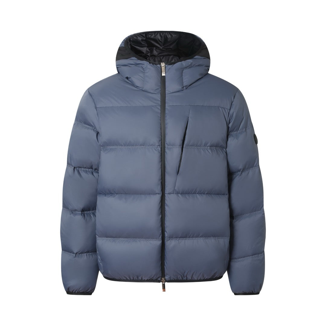 MONCLER POITEVIN HOODED SHORT DOWN JACKET