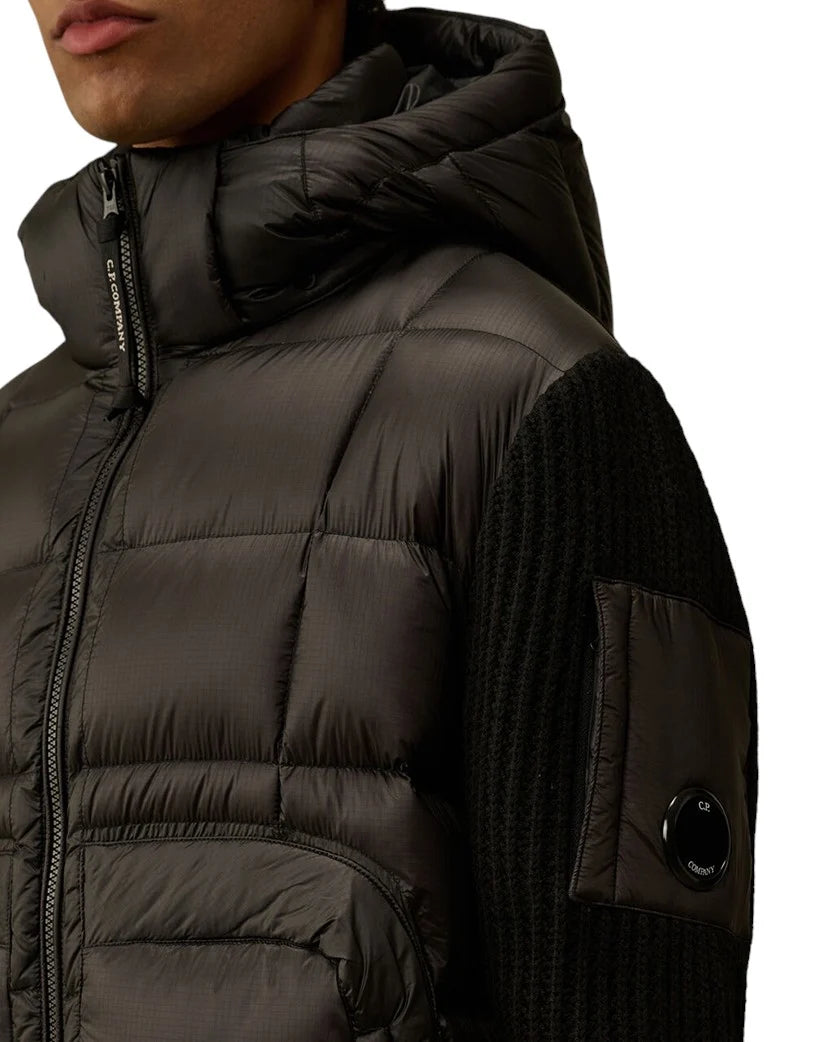 C.P. COMPANY MERINO WOOL PADDED HYBRID HOOD JACKET