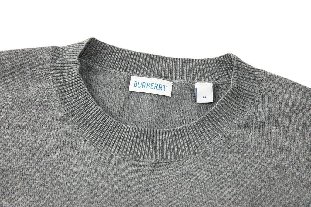 BURBERRY INTARSIA LOGO WOOL SWEATER