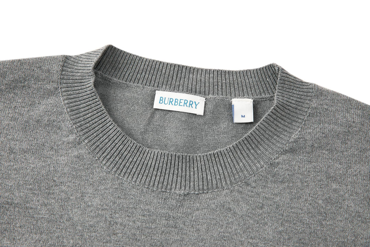 BURBERRY INTARSIA LOGO WOOL SWEATER