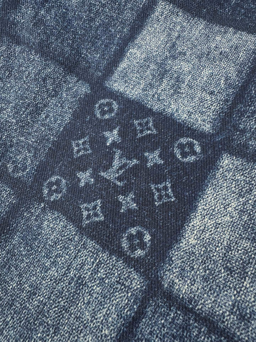 LOUIS VUITTON LASERED SIGNATURE PATCHWORK DENIM BLOUSON