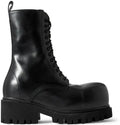 BALENCIAGA LEATHER STOMPER BOOTS IN BLACK