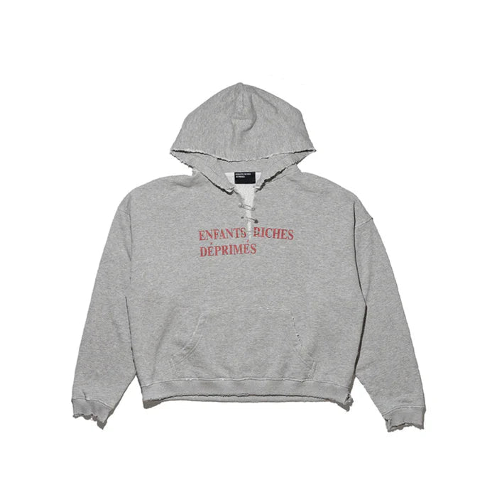 ENFANTS RICHES DÉPRIMÉS CLASSIC LOGO GREY HOODIE