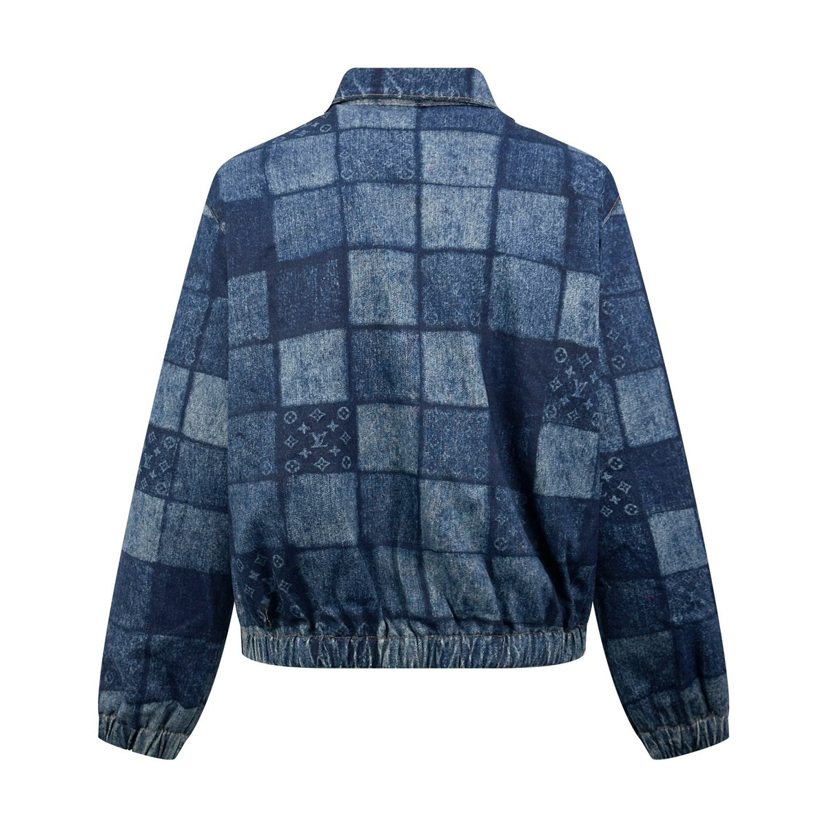 LOUIS VUITTON LASERED SIGNATURE PATCHWORK DENIM BLOUSON