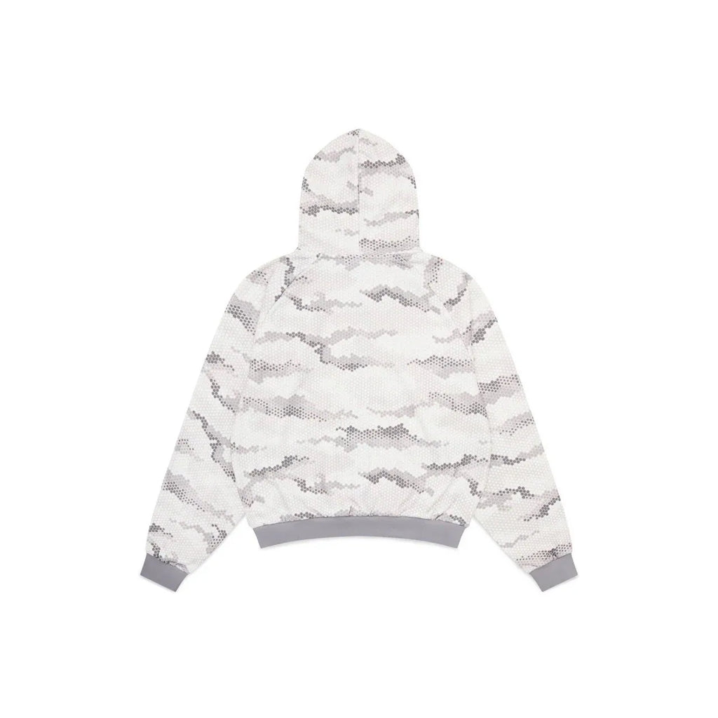MERTRA SNAKESKIN ZIP-UP HOODIE IN GREY