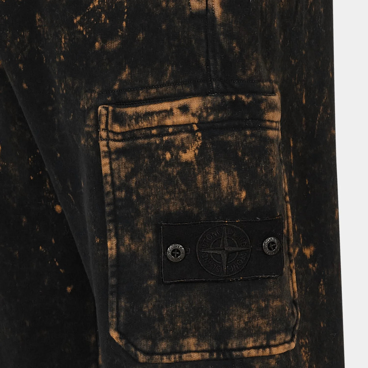 STONE ISLAND OFF-DYE OVD SWEATPANTS IN BLACK