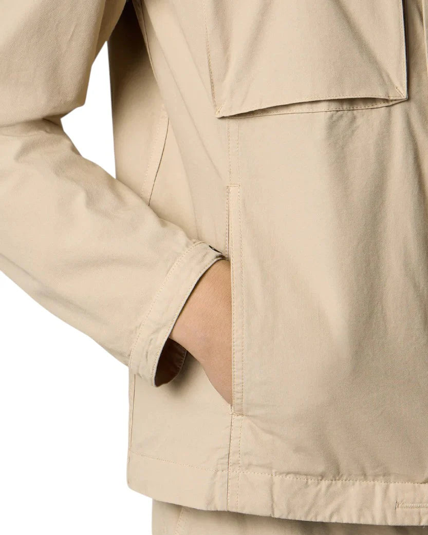 STONE ISLAND CANVAS WEAVE COTTON JACKET DESERT