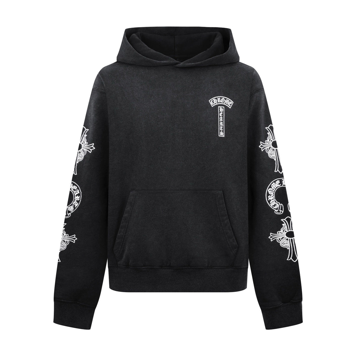 CHROME HEARTS LOGO WASHED ANTIQUE HOODIE