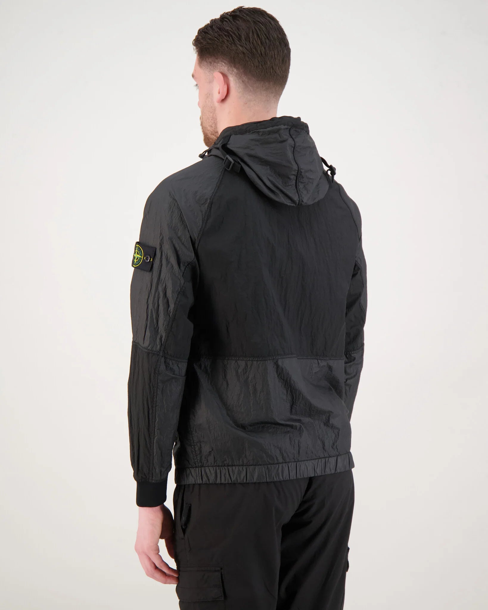 STONE ISLAND NYLON METAL WATRO-TC IN ECONYL JACKET BLACK
